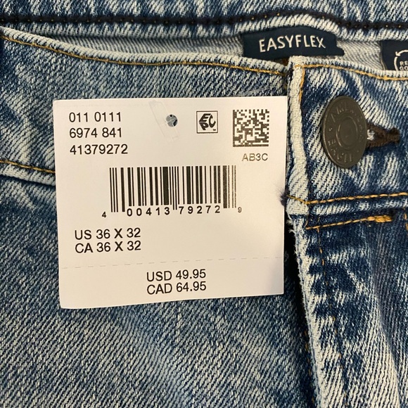 Light Blue Straight Jeans with Vintage Distressed Look - Picture 7 of 9